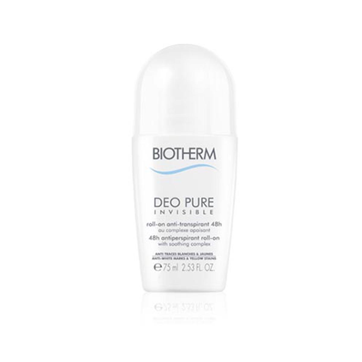 biotherm pure desodorizante roll-on invisible 75ml