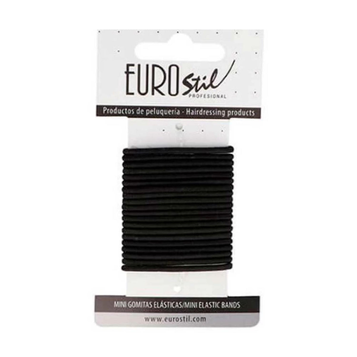 eurostil caja carton gomas negas mini pack 1un