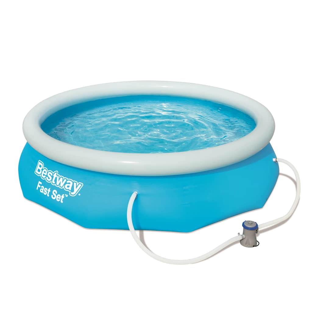 Piscina Bestway Fast Set 305x76 com água cristalina e sistema de filtragem