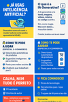 Infográfico sobre como a inteligência artificial generativa pode ajudar em descrições de produtos e interações sociais