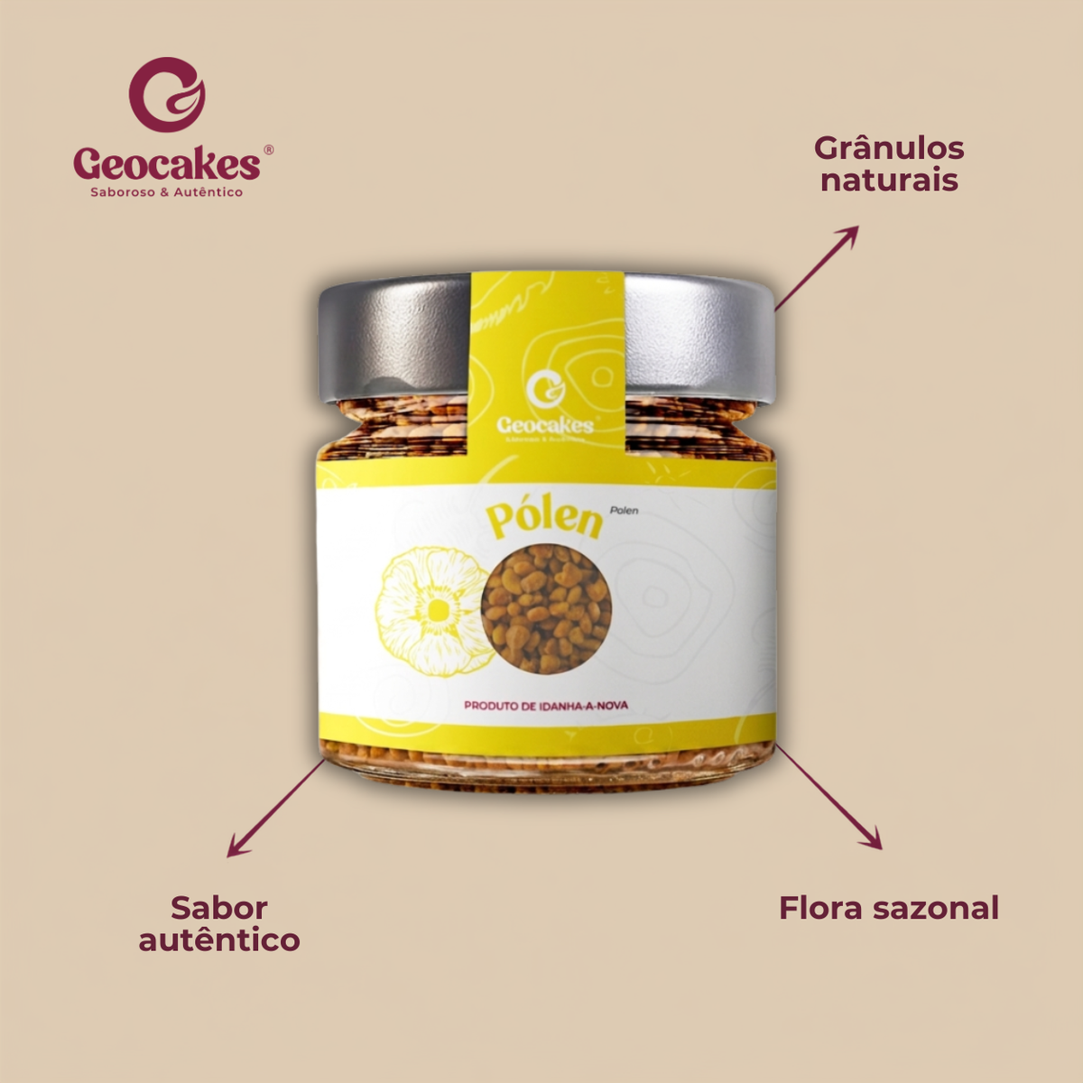 Pólen de Abelha Artesanal (120g)