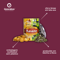 RAIANO Biológico, Chá de Ervas e Broas de Mel em Lata Eco
