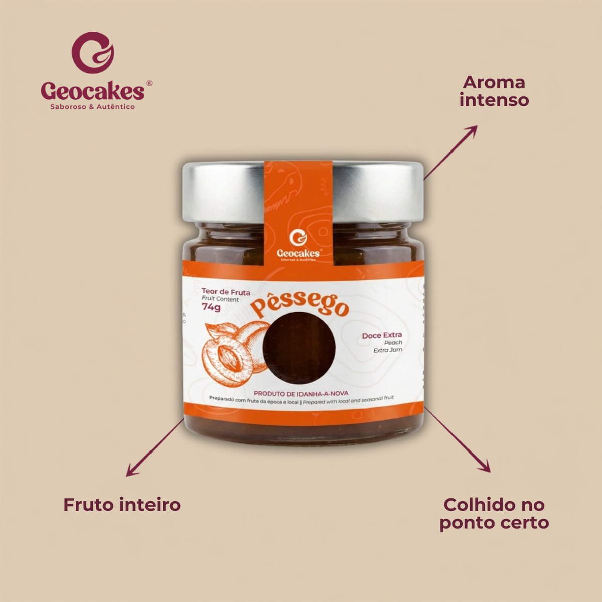 Doce Extra de Pêssego Artesanal da Beira Baixa