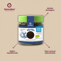 Doce Extra de Mirtilo Biológico, Sem Açúcar