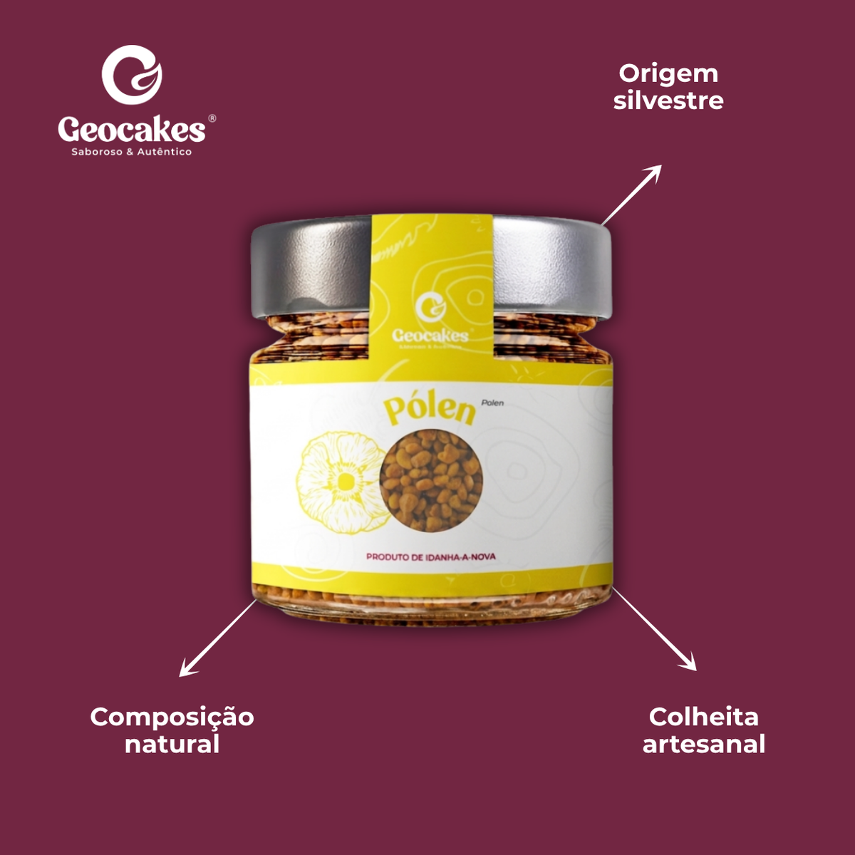 Pólen de Abelha Artesanal (120g)