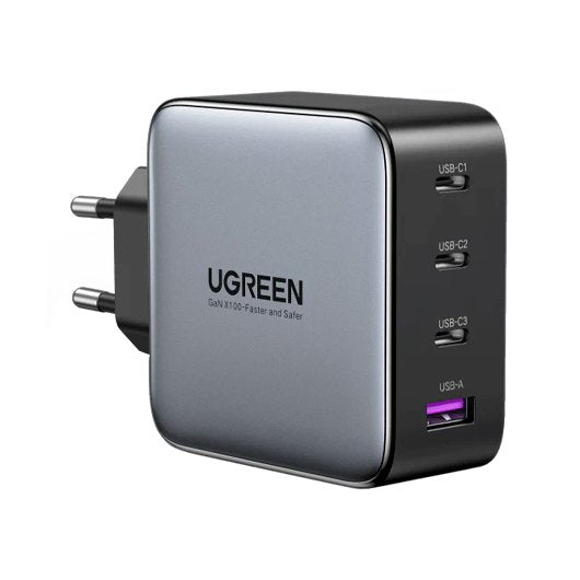 Cargador Ugreen Usb-A+3*Usb-C 100W  Gan Fast