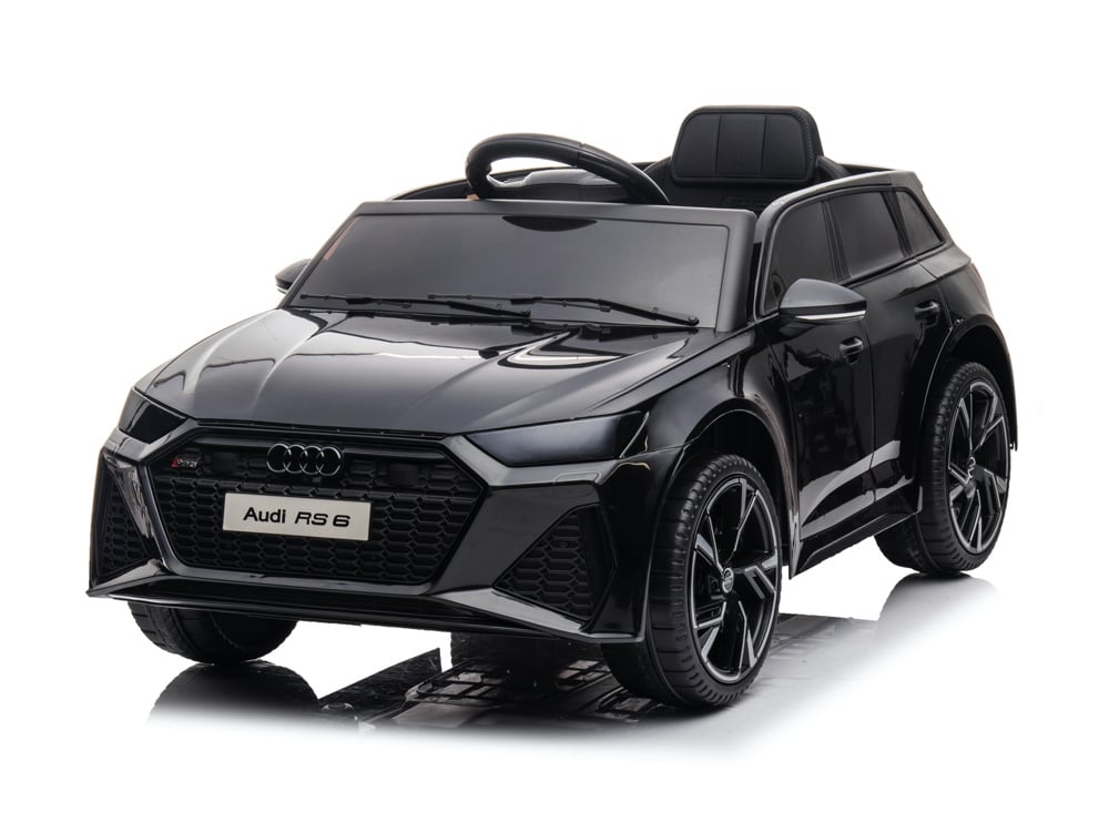 Audi RS6,12 volt elektrische kinderauto met rubberen banden, leder zitje en meer!