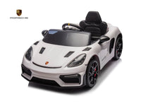 Porsche Spyder RS, 12 volt Kinder Accu Auto, rubberen banden, leder zitje en meer!