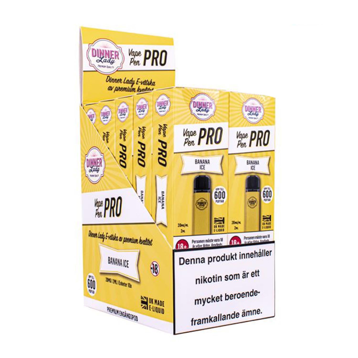 DINNER LADY VAPORIZADOR PEN PRO BANANA ICE 10UN