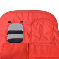 vidaXL Carrinho de bebé para gémeos, aço vermelho e preto