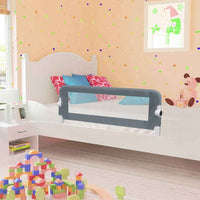 vidaXL Barra segur. cama infantil 102x42cm poliéster cinza-acastanhado
