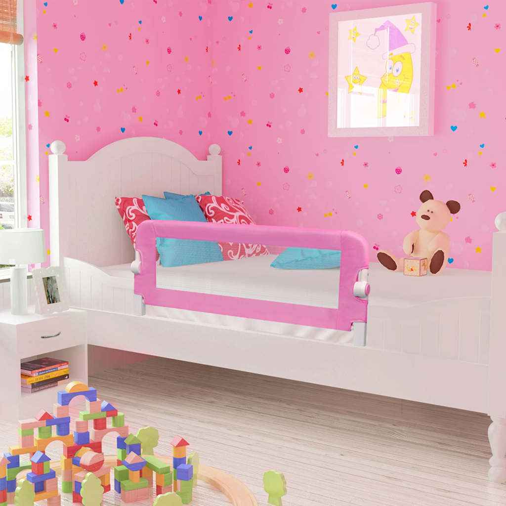 vidaXL Barra segur. cama infantil 102x42cm poliéster cinza-acastanhado