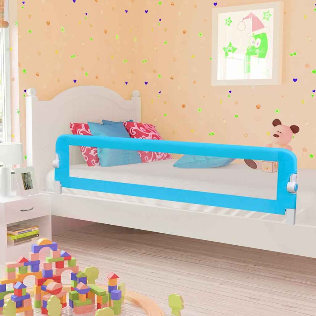 vidaXL Barra segur. cama infantil 102x42cm poliéster cinza-acastanhado