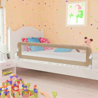 vidaXL Barra segur. cama infantil 102x42cm poliéster cinza-acastanhado