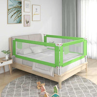 vidaXL Barra de segurança p/ cama infantil tecido 90x25 cm verde