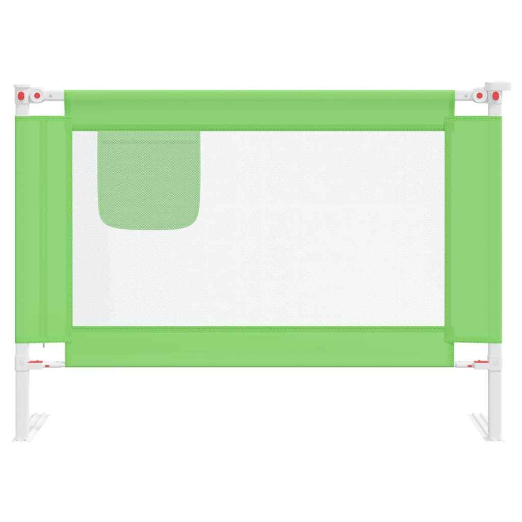 vidaXL Barra de segurança p/ cama infantil tecido 90x25 cm verde