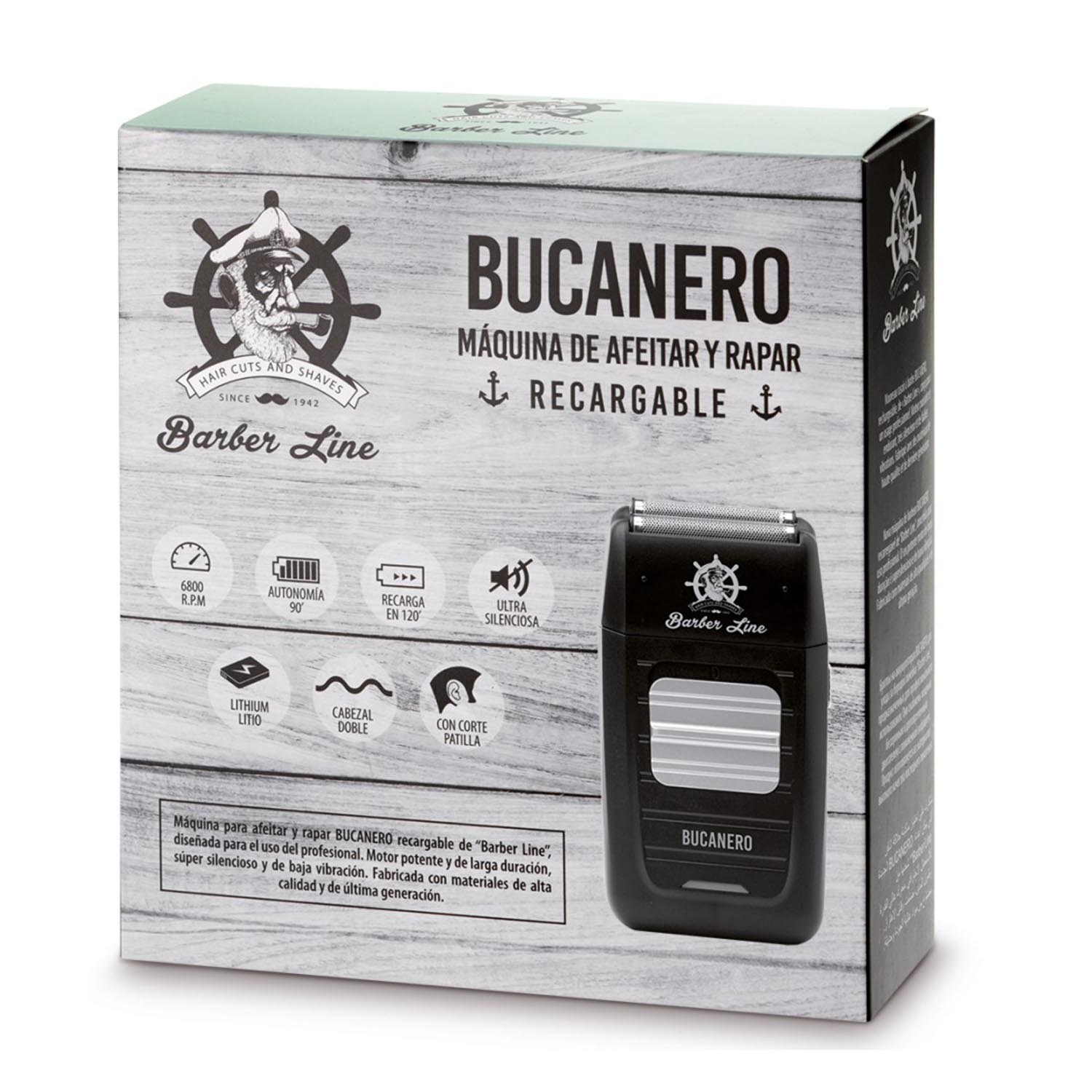 EUROSTIL BUCANERO MAQUINA DE AFEITAR Y RAPAR RECARGABLE 1UN