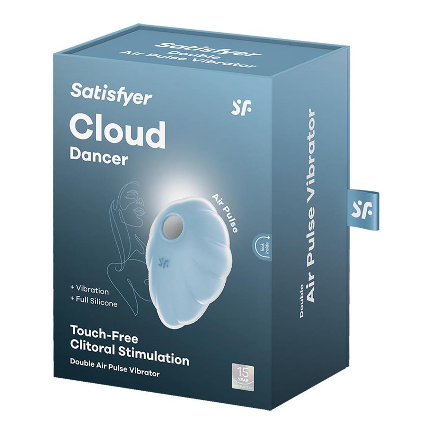 SATISFYER CLOUD DANCER CLITORAL DOUBLE AIR PULSE VIBRADOR AZUL 1UN