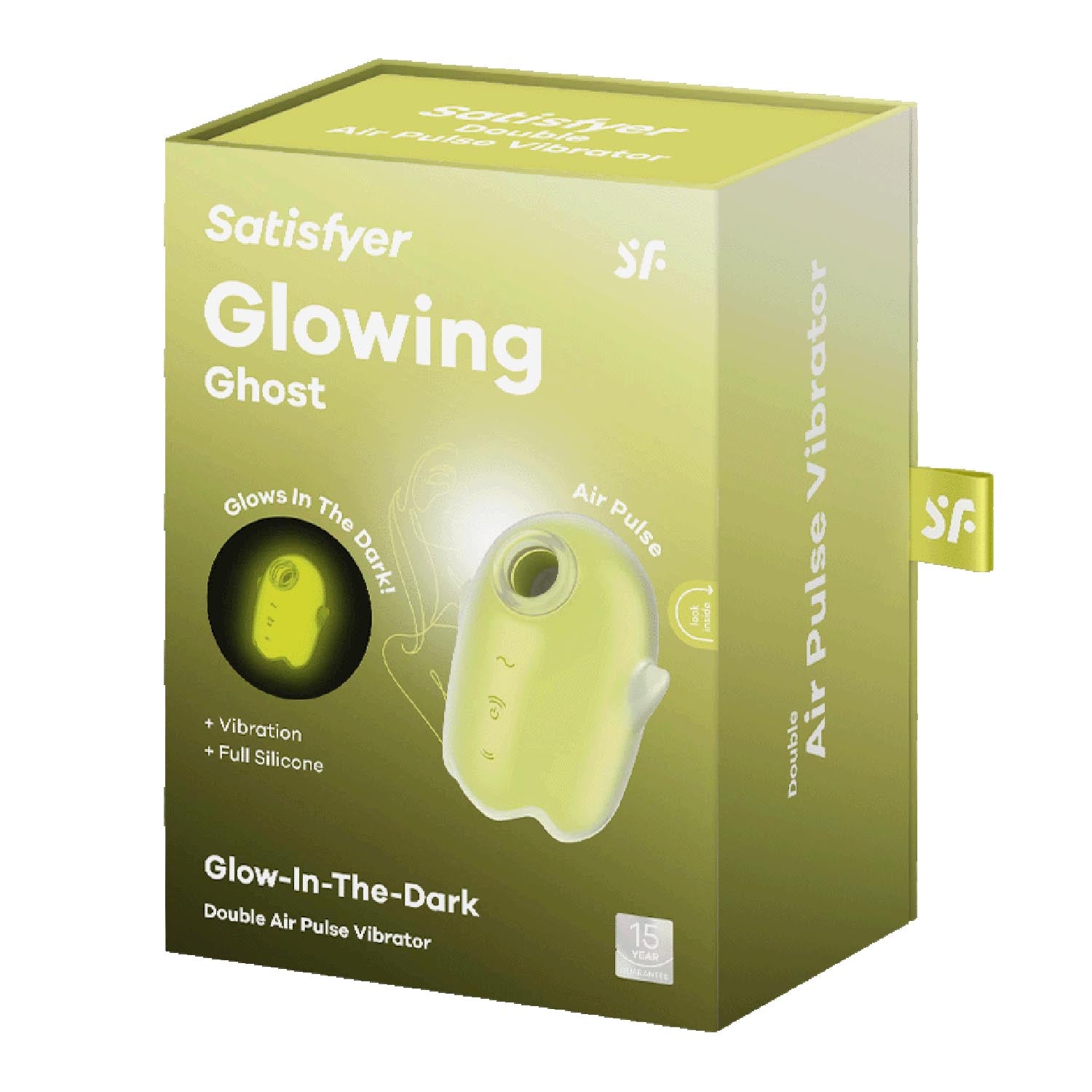 SATISFYER GLOWING GHOST DOUBLE AIR PULSE VIBRADOR AMARILLO 1UN
