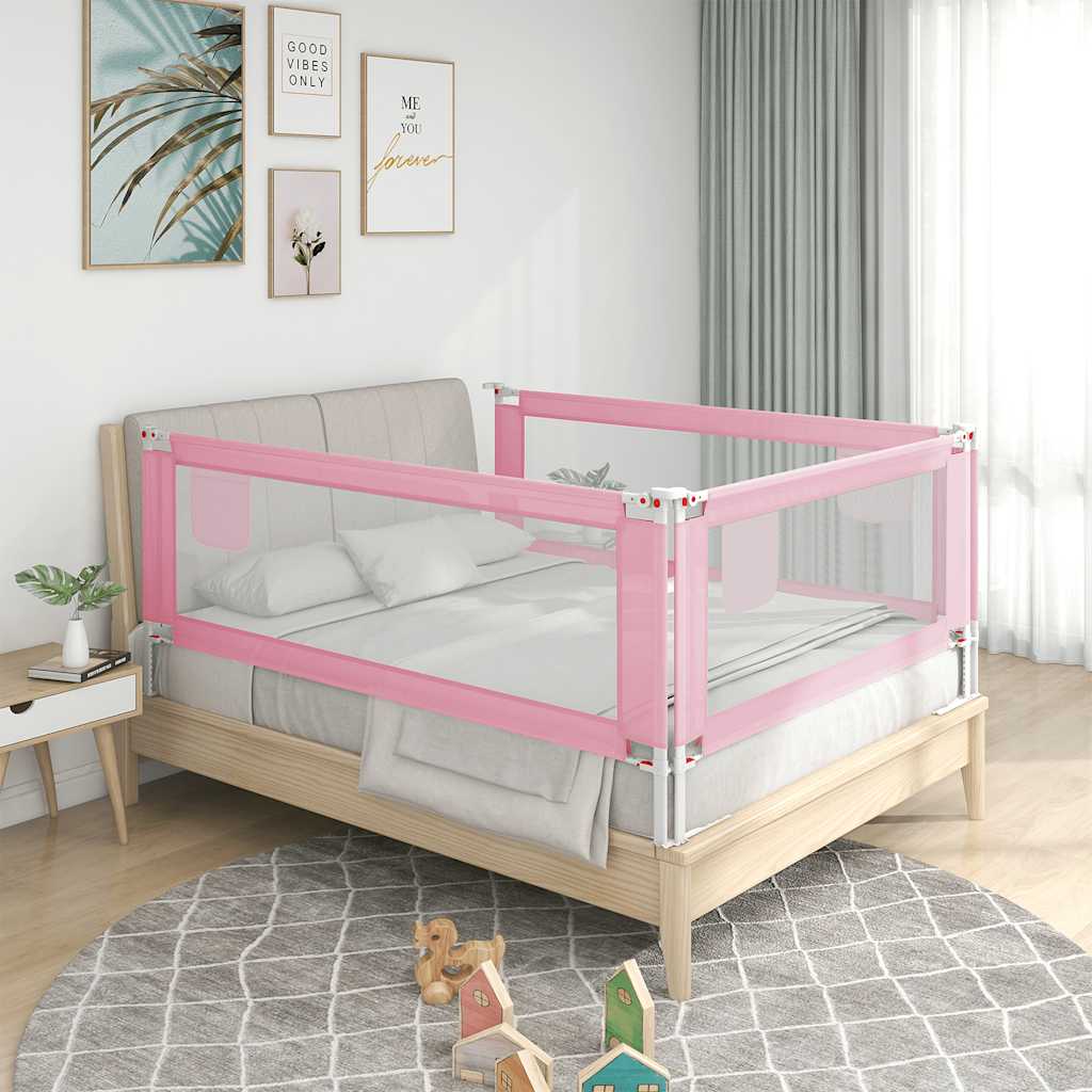 vidaXL Barra de segurança p/ cama infantil tecido 90x25 cm verde