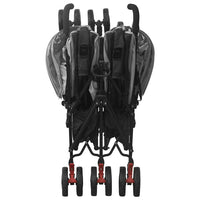 vidaXL Carrinho de bebé para gémeos aço cinzento-claro