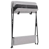 vidaXL Mesa muda-fraldas ferro cinzento-claro