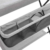 vidaXL Mesa muda-fraldas ferro cinzento-claro