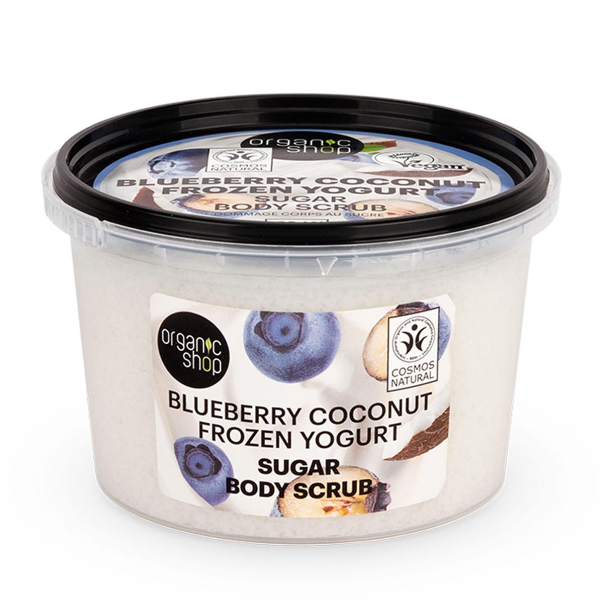 ORGANIC SHOP BLUEBERRY COCONUT FROZEN YOGURT EXFOLIANTE CORPORAL AZUCAR 250ML