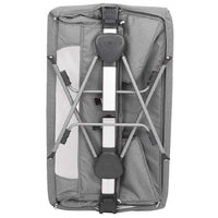 vidaXL Cama de bebé com colchão tecido de linho cinzento-claro