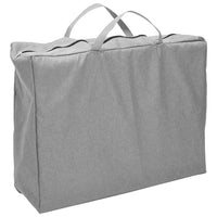 vidaXL Parque para bebés com colchão tecido de linho cinzento-claro