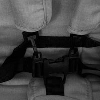 vidaXL Carrinho de bebé para gémeos aço cinzento-claro