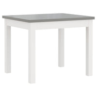vidaXL 3 pcs conjunto mesa e cadeiras infantil MDF branco e cinzento
