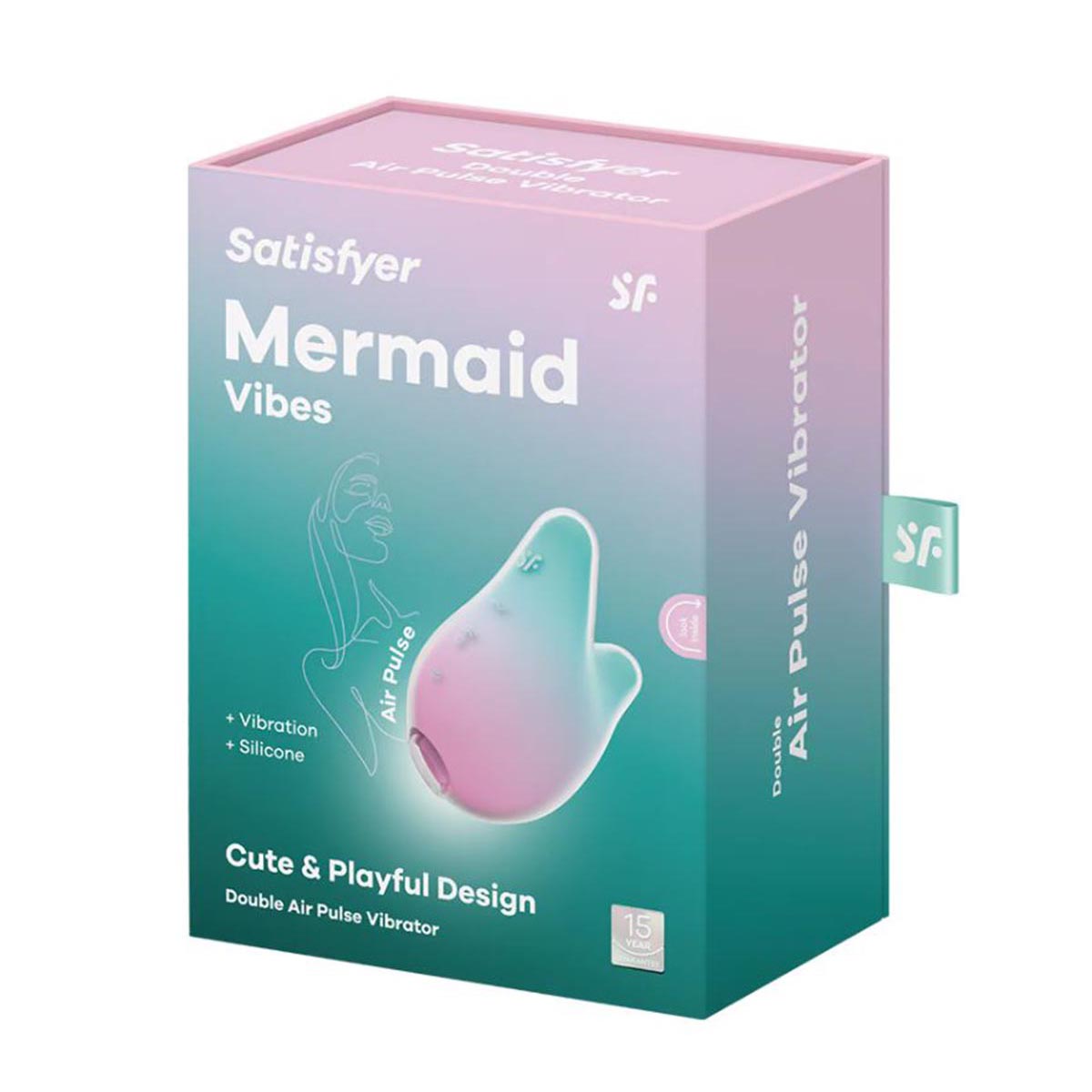 SATISFYER MERMAID DOUBLE VIBRATOR AZUL-VIOLETA 1UN