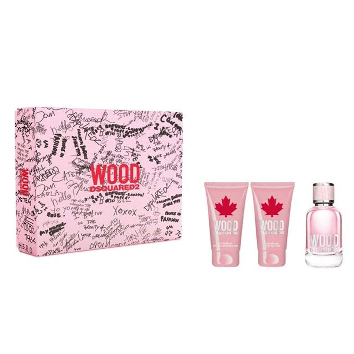 DSQUARED WOOD EAU DE TOILETTE 50ML + GEL DE BAÑO 50ML + LOCION CORPORAL PERFUMADA 50ML