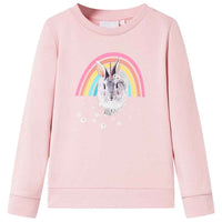 Sweatshirt para criança cor rosa-claro 92