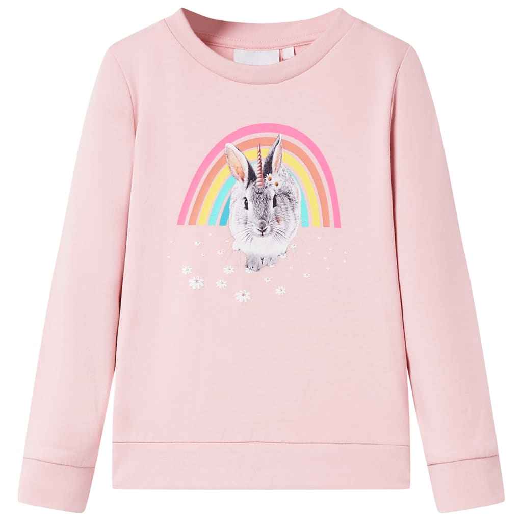 Sweatshirt para criança cor rosa-claro 92