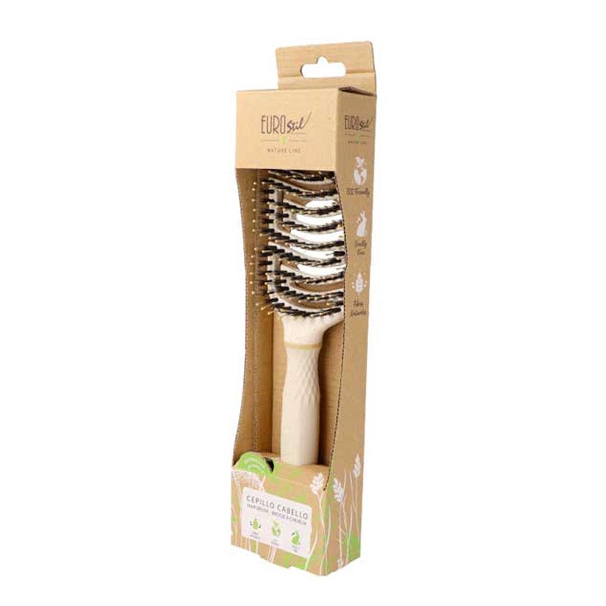 EUROSTIL ECO NATURAL CEPILLO FLEXIBLE DOBLE PUA 1UN