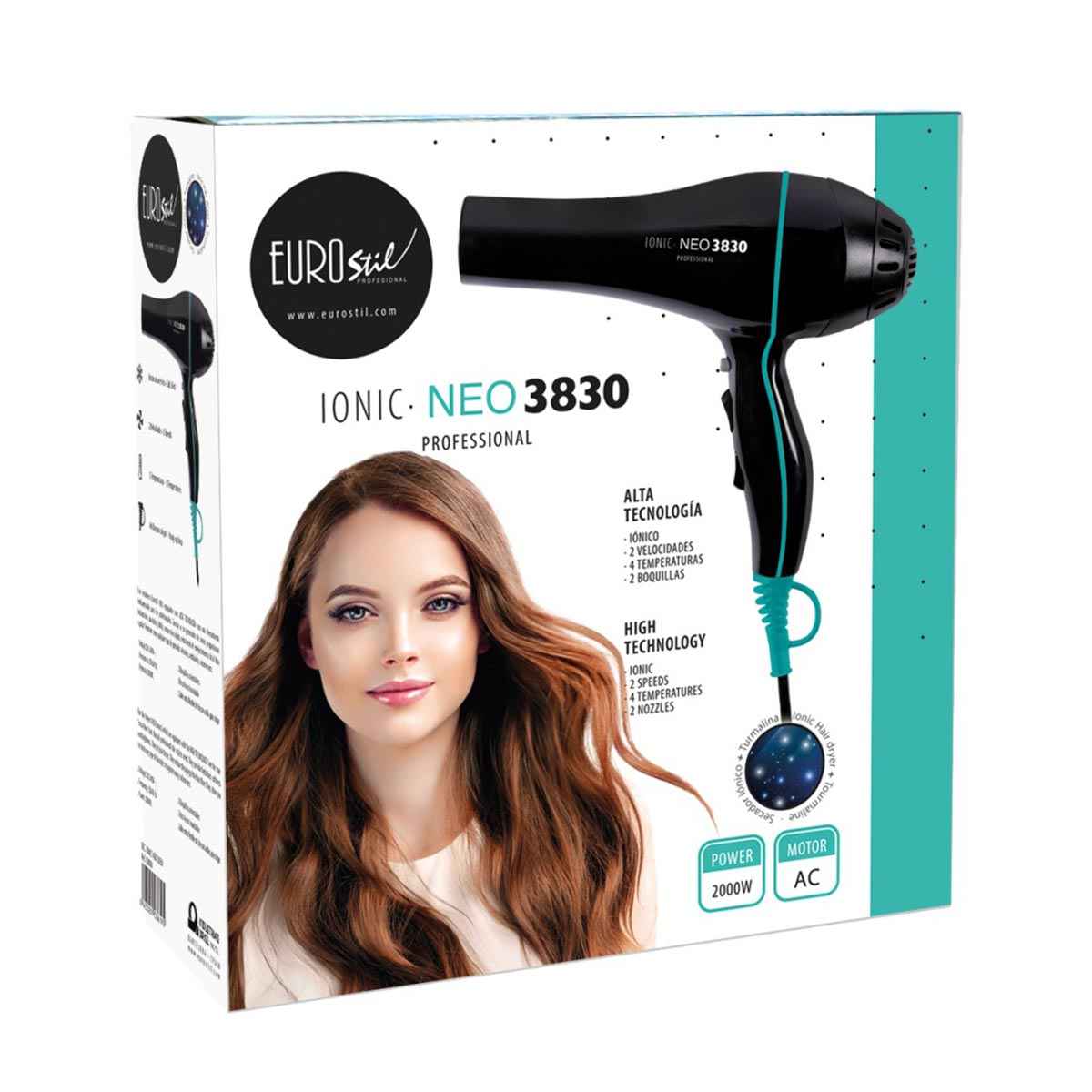 Eurostil Ionic Neo 3830 Profesional Secador Con Turmalina 2000W 1Un