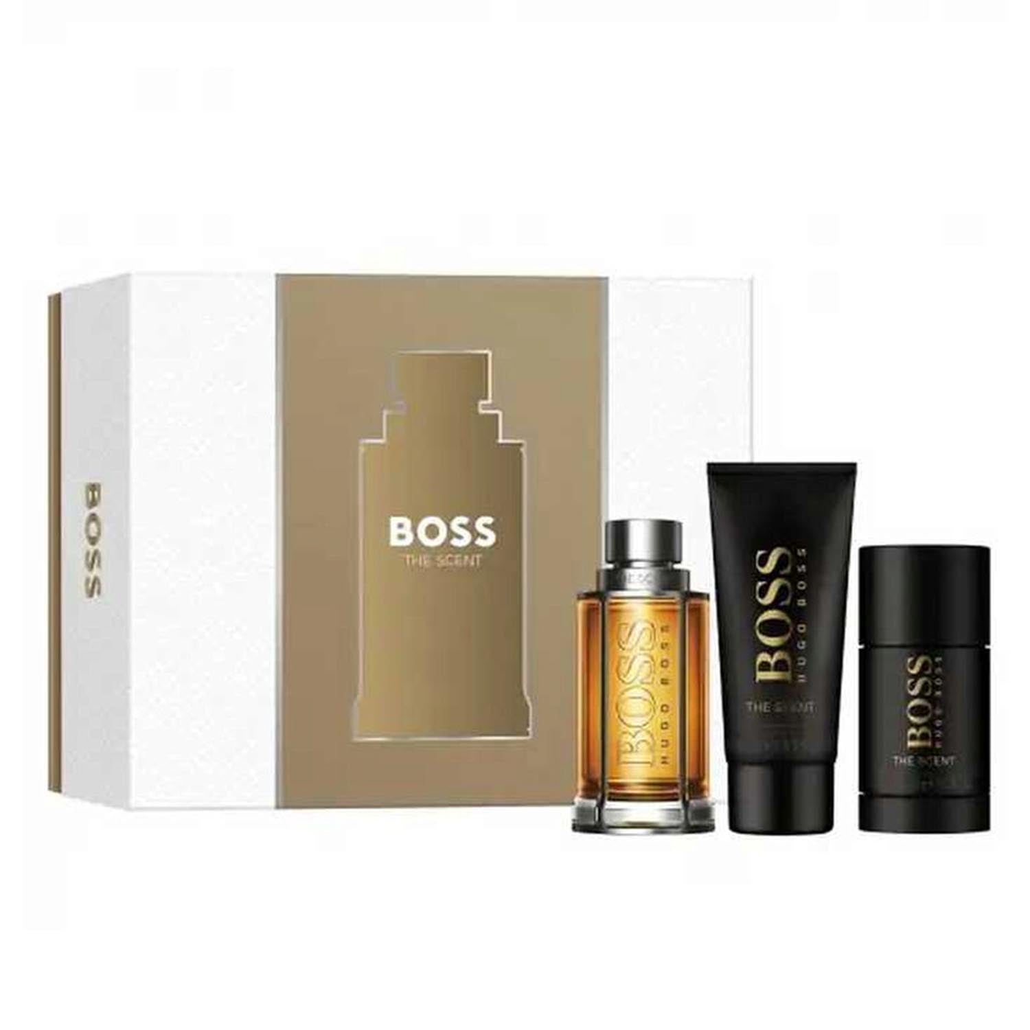 HUGO BOSS THE SCENT EAU DE TOILETTE 100ML VAPORIZADOR + GEL DE BAÑO 100ML + DESODORANTE STICK 75ML