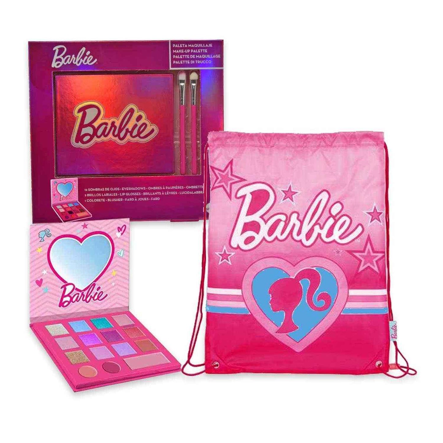 Barbie Niños Set Sombra De Olhos Y Brilho De Labios 1Un