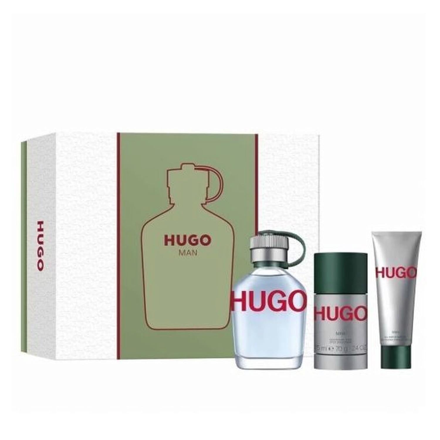 HUGO BOSS MAN EAU DE TOILETTE 125ML VAPORIZADOR + GEL DE BAÑO 50ML + DESODORANTE STICK 75ML