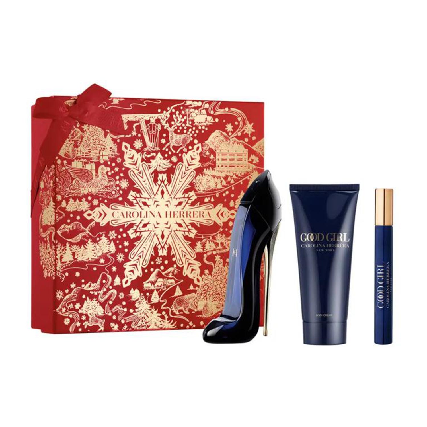CAROLINA HERRERA GOOD GIRL EAU DE PARFUM 80ML VAPORIZADOR + LOCION CORPORAL PERFUMADA 100ML + MINIATURA EAU DE PARFUM 10ML VAPORIZADOR