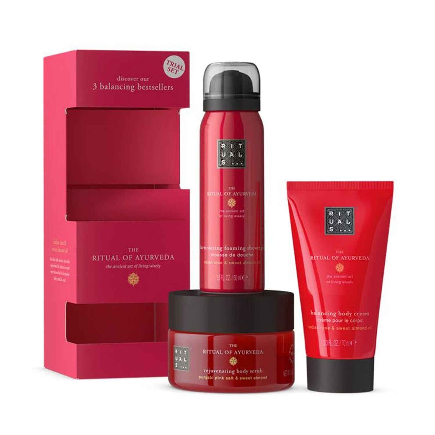 Rituals Of Ayurveda Exfoliante Corporal 125Ml + Espuma Gel De Baño 50Ml + Creme Corproal 70Ml