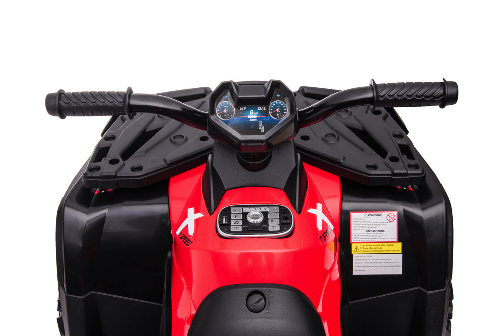 24 volt Elektrische Quad, 4 motoren, rubberen banden, leder zitting en meer!