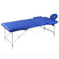vidaXL Mesa massagens dobrável 2 zonas estrutura alumínio branco nata
