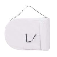 vidaXL Mesa de massagem dobrável c/ 2 rolos 4cm espessura oval branco