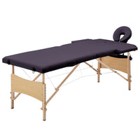 vidaXL Mesa de massagens dobrável 2 zonas madeira rosa