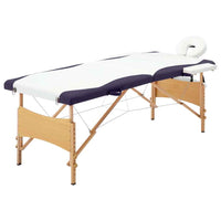 vidaXL Mesa de massagens dobrável 2 zonas madeira rosa