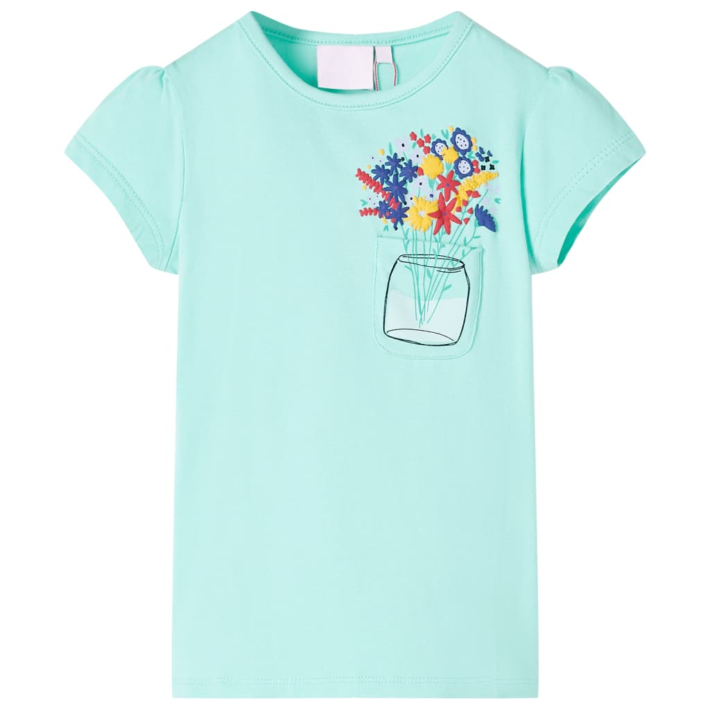 T-shirt infantil rosa brilhante 92