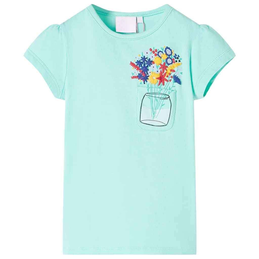 T-shirt infantil rosa brilhante 92